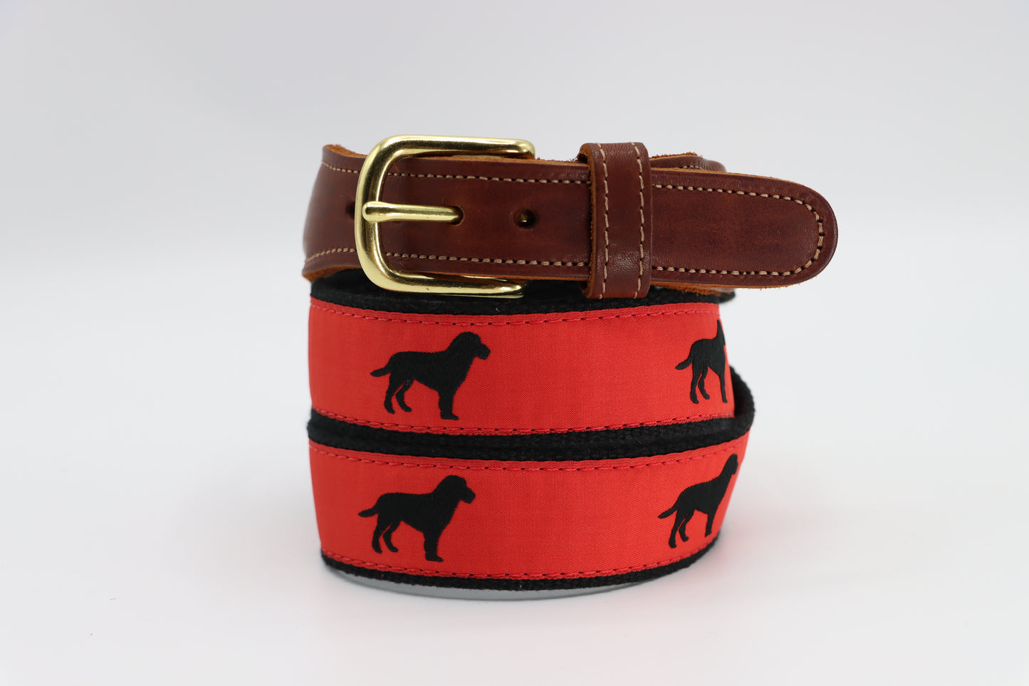 Black Dog Leather Tab Belt - Classic Children's Belt
