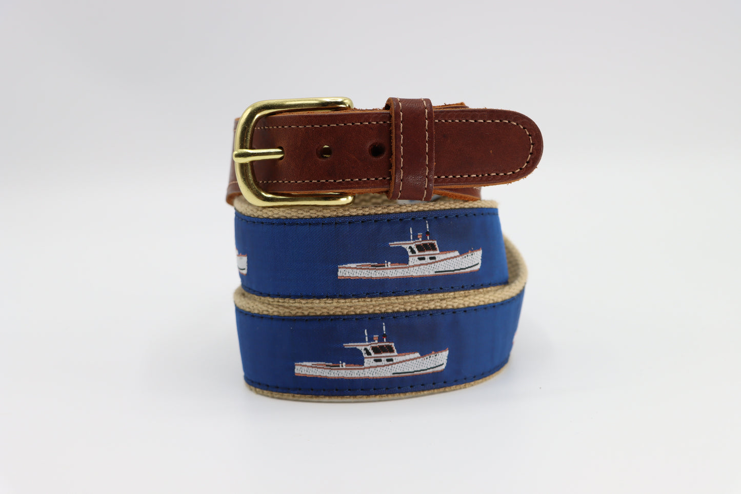 Lobster Boat Leather Tab - Classic Men's Belt