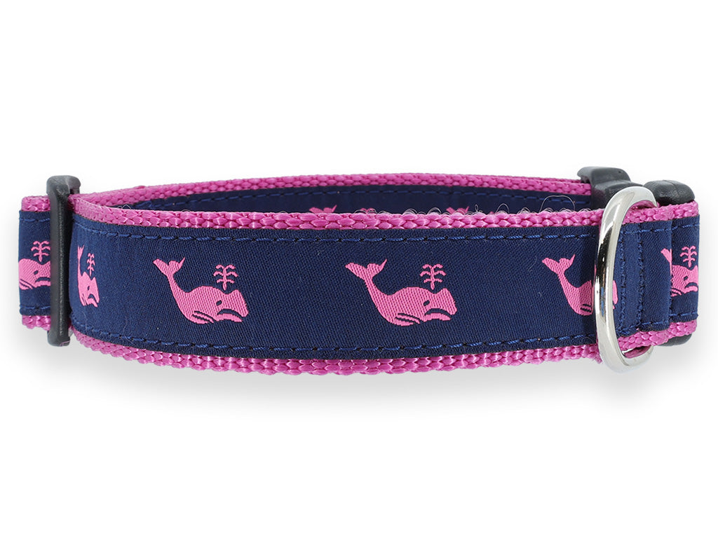 Pink Whale on Navy