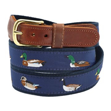 Waterfowl Leather Tab Belt - Classic Men's Belt