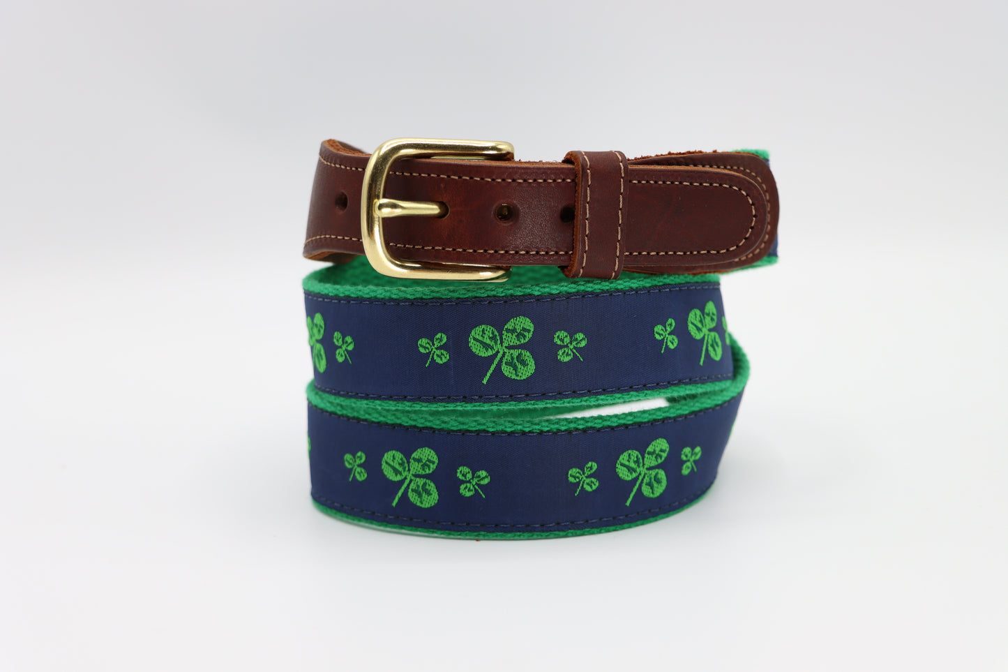 Shamrock Leather Tab Belt - Classic Children's Belt