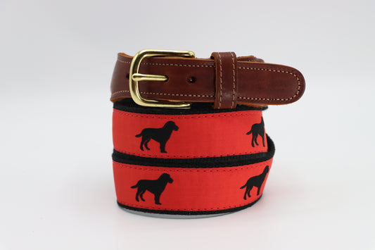 Black Dog Leather Tab Belt - Classic Children's Belt