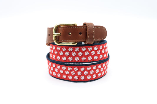 Baseball Leather Tab Belt - Classic Children's Belt