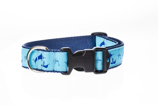 Old Man & Marlin Dog Collar - Guy Harvey Pet